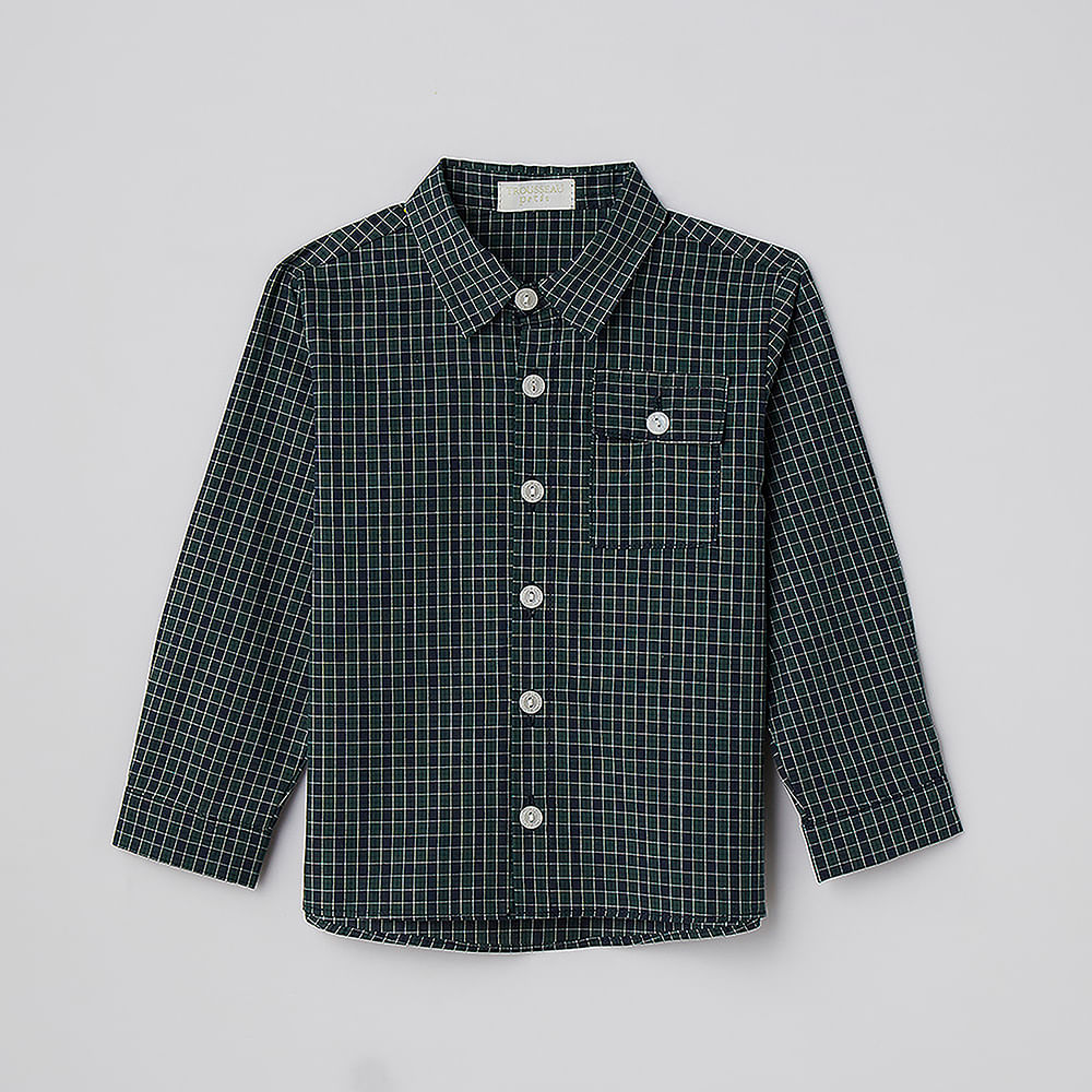 Camisa Infantil Xadrez em Algodão Charles