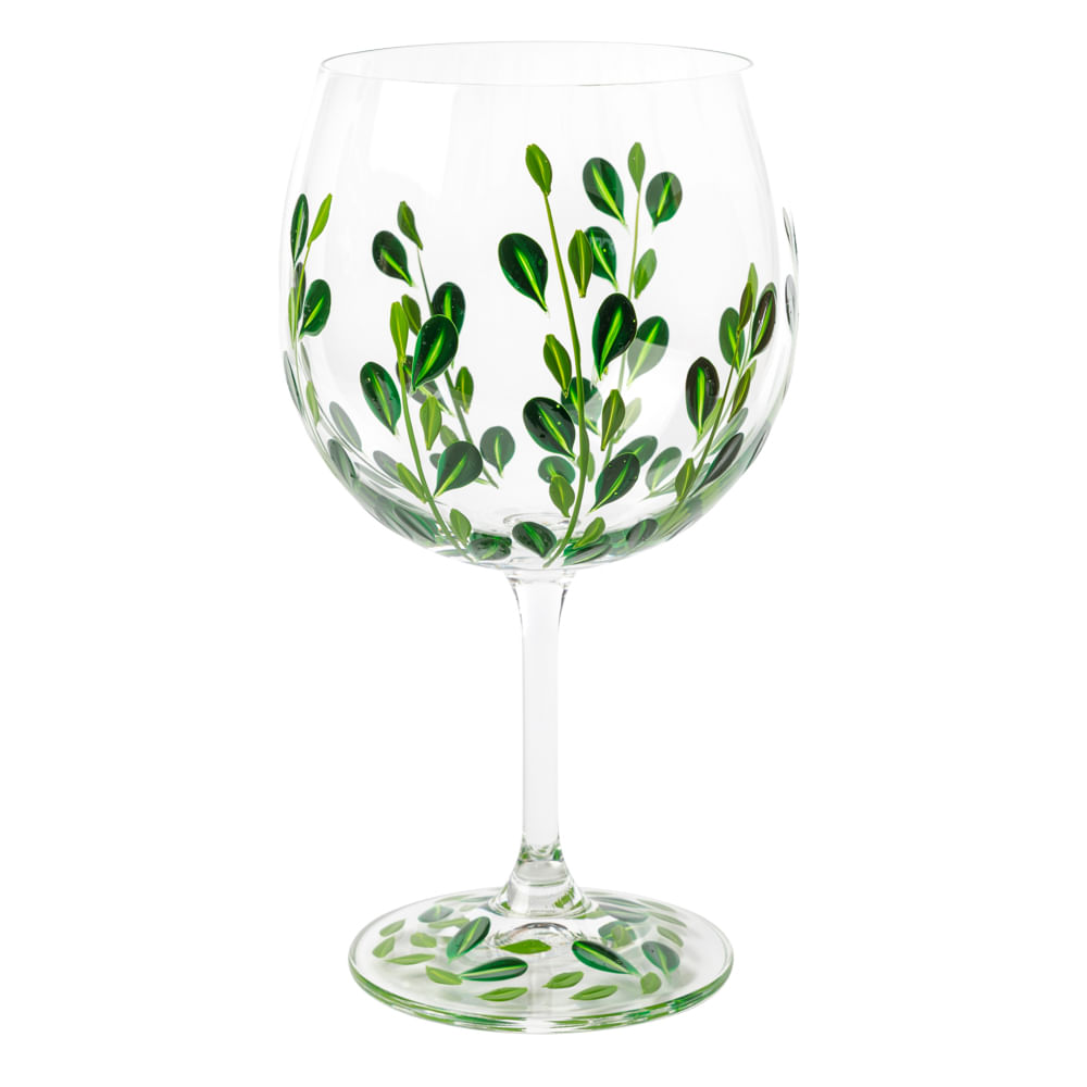 Taça de Cristal Com Titânio Leaf