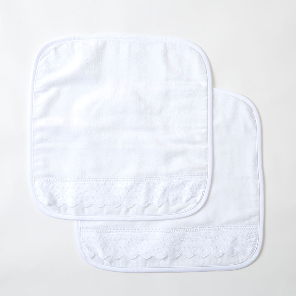 Toalha de Boca em Algodão Flore - Kit Com 2 Unidades