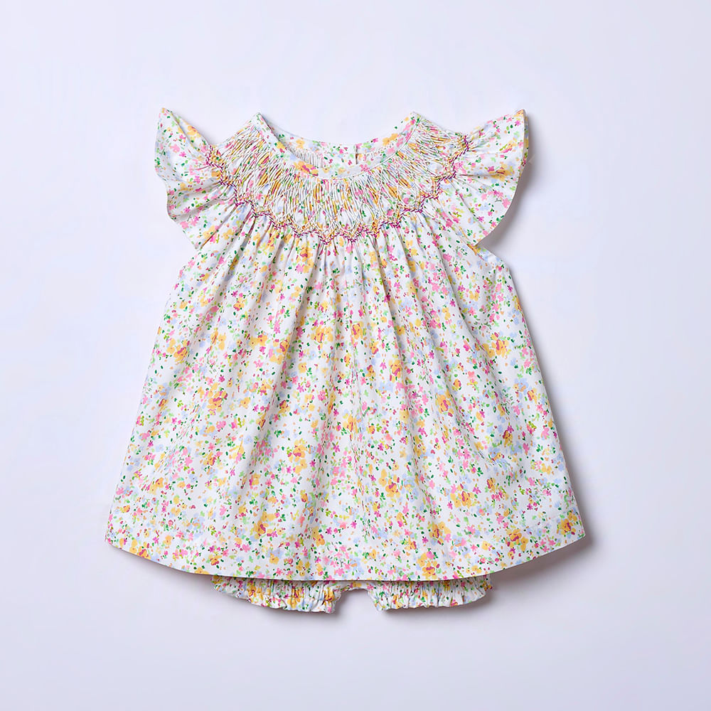 Vestido de Bebê em Algodão Batinha Dalia