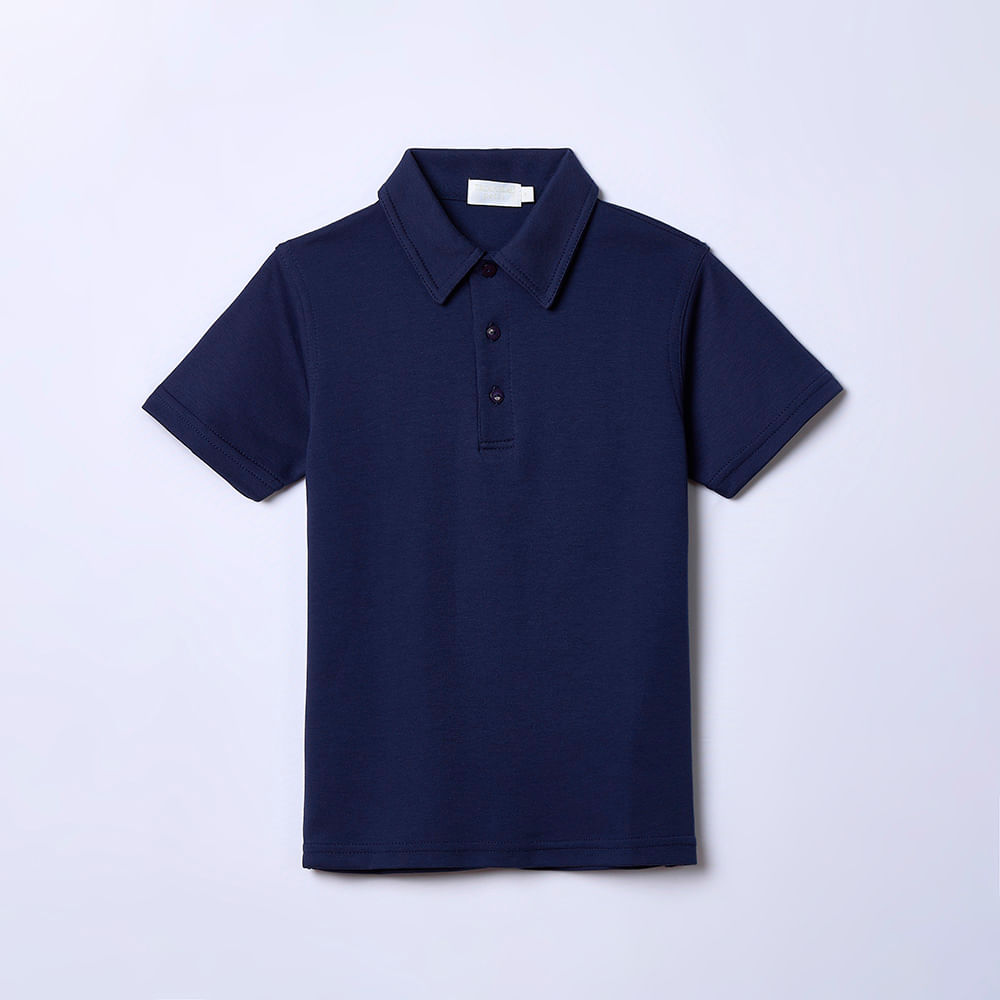 Camiseta Polo Infantil Antártico em Algodão