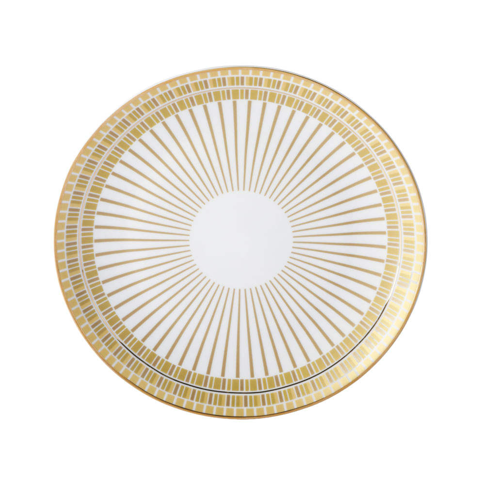 Prato de Sobremesa em Porcelana Portuguesa Heritage Gold