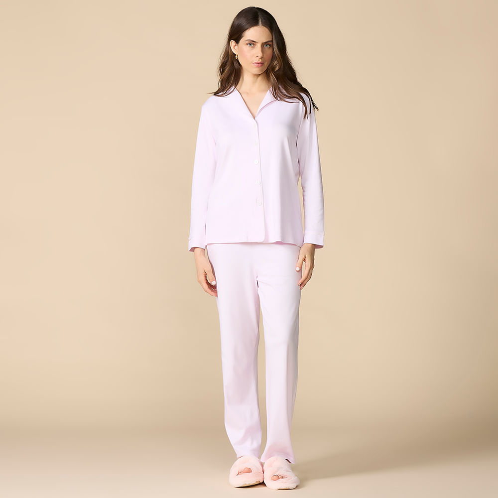 Pijama Feminino em Algodão Pima Elle