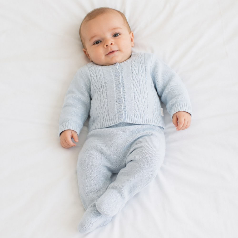 Conjunto de Macacão em Tricot de Algodão Oliver