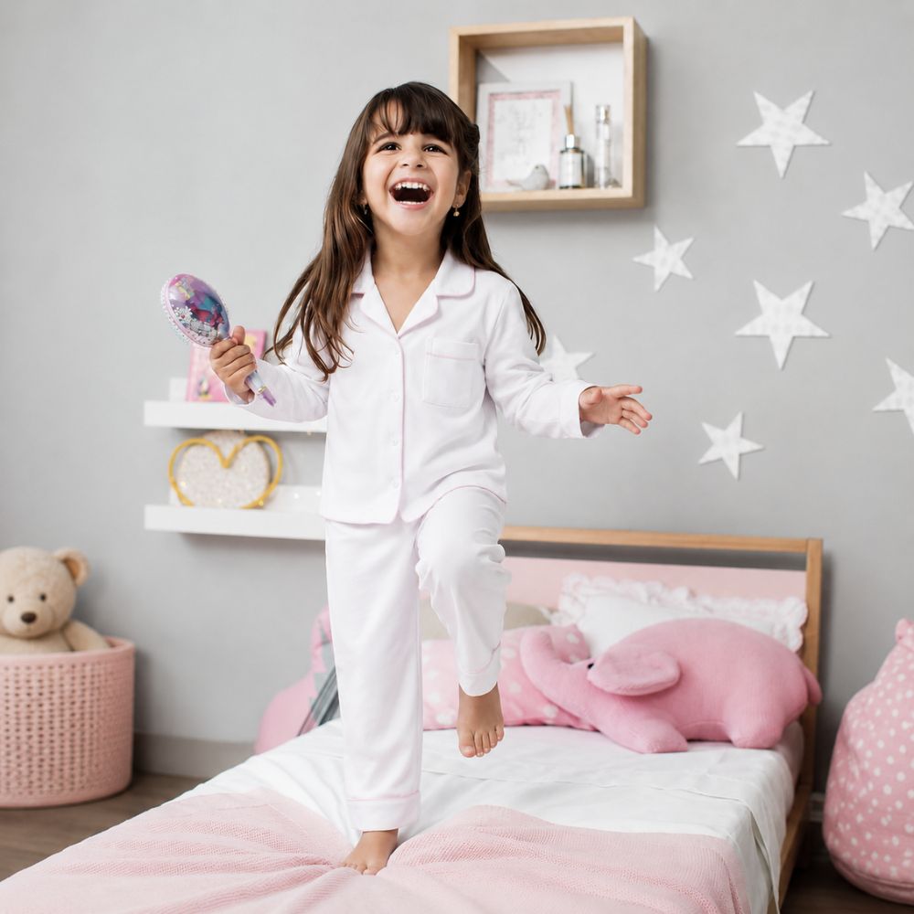 Pijama Longo Infantil em Algodão Pima Marcelinha